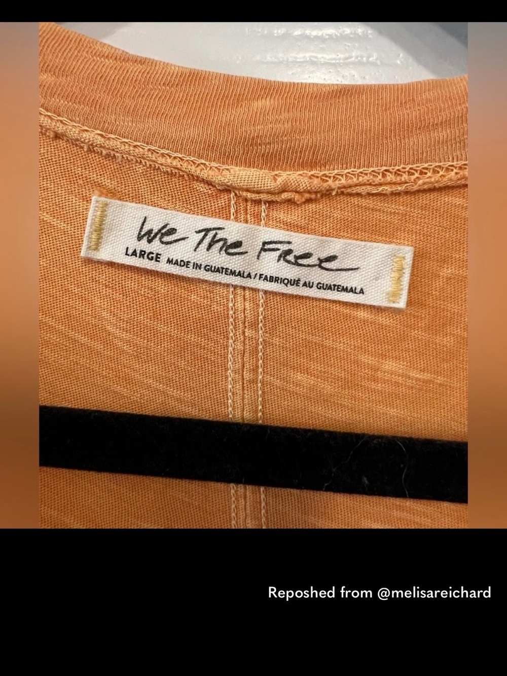 We The Free Orange Slub Knit Tank Top - Picture 4 of 7